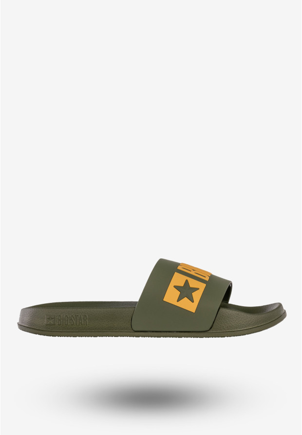 Klapki Męskie BIG STAR Buty Klasyczne Sportowe Zielone SS174360