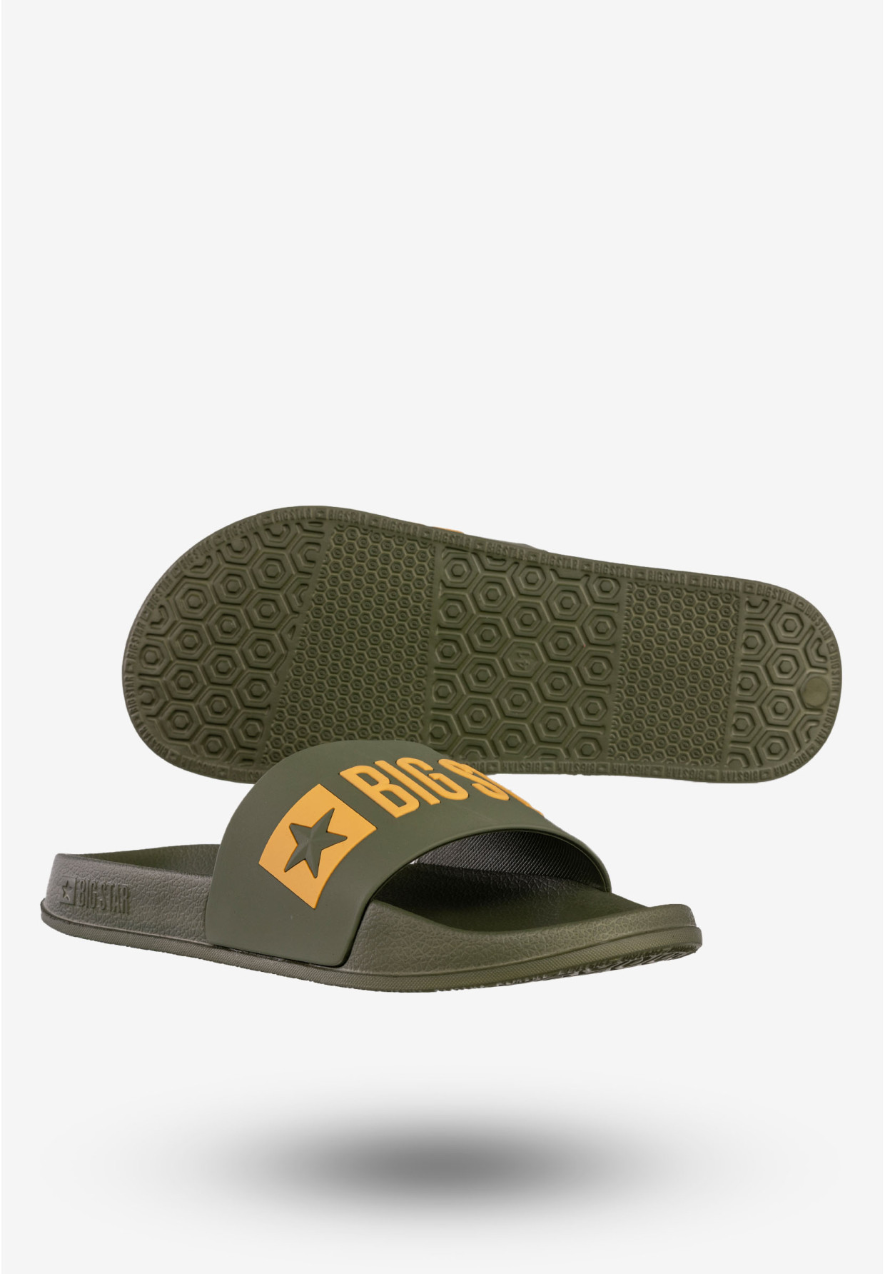 Klapki Męskie BIG STAR Buty Klasyczne Sportowe Zielone SS174360