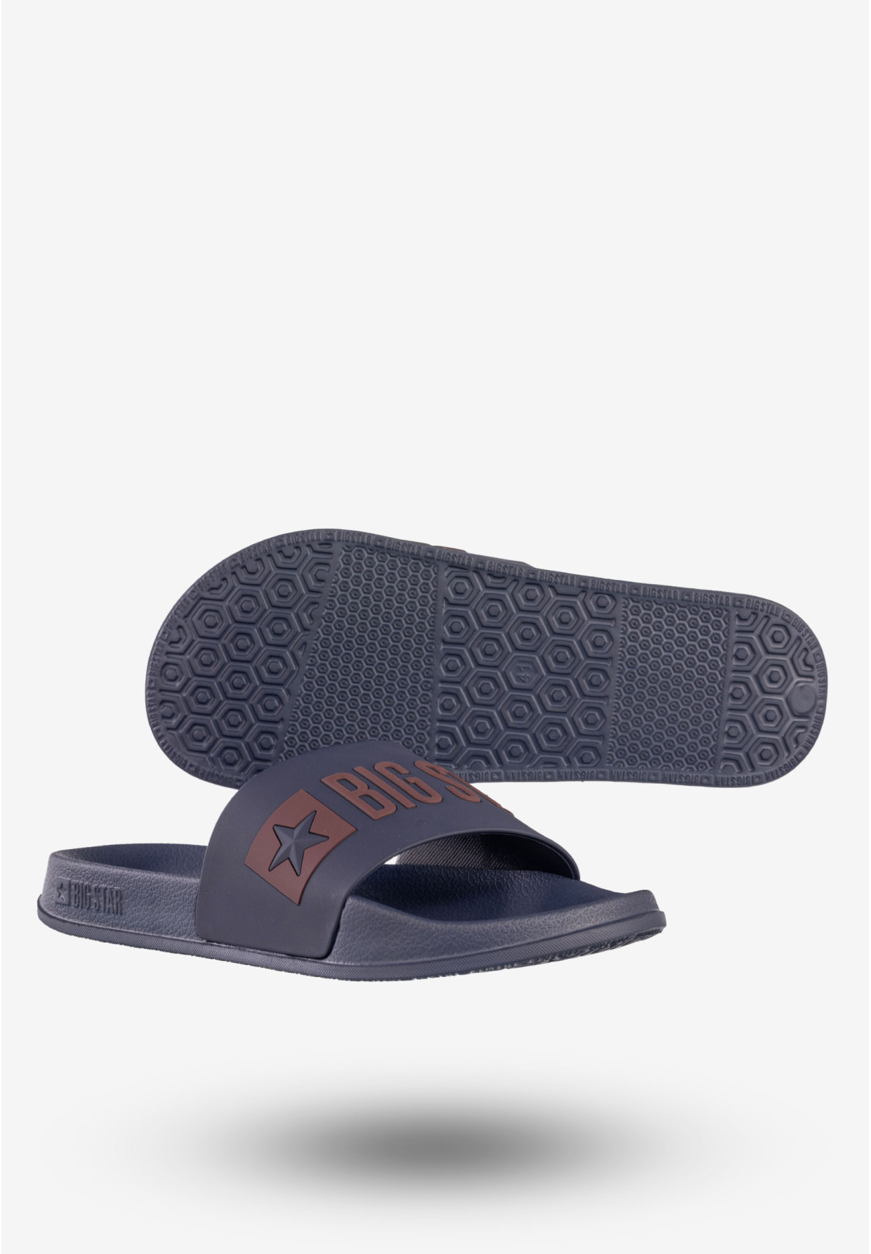 Klapki Męskie BIG STAR Buty Klasyczne Sportowe Granatowe SS174361