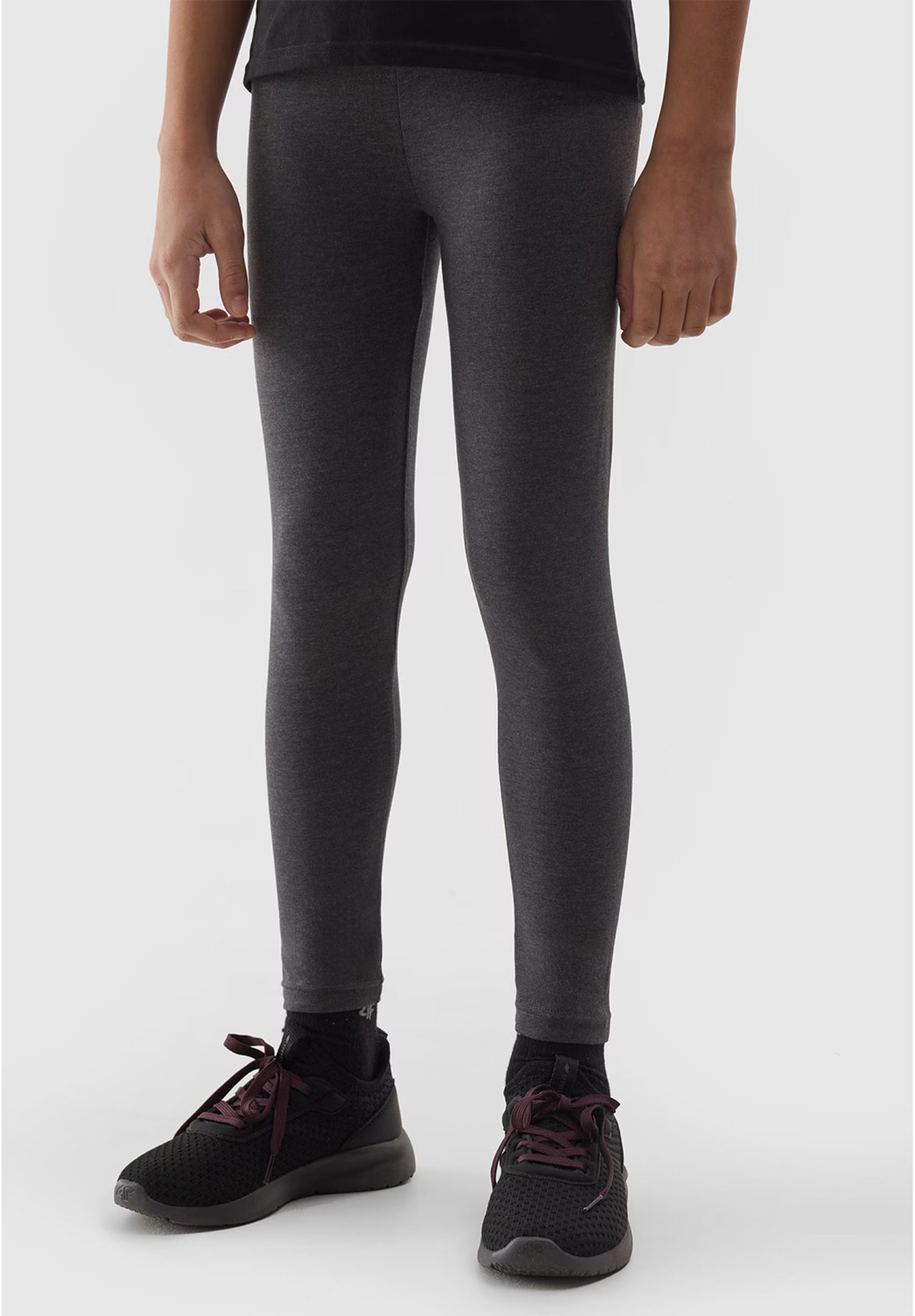 Legginsy Dziewczęce Spodnie 4F dzianinowe szare 4FJWSS24TTIGF130