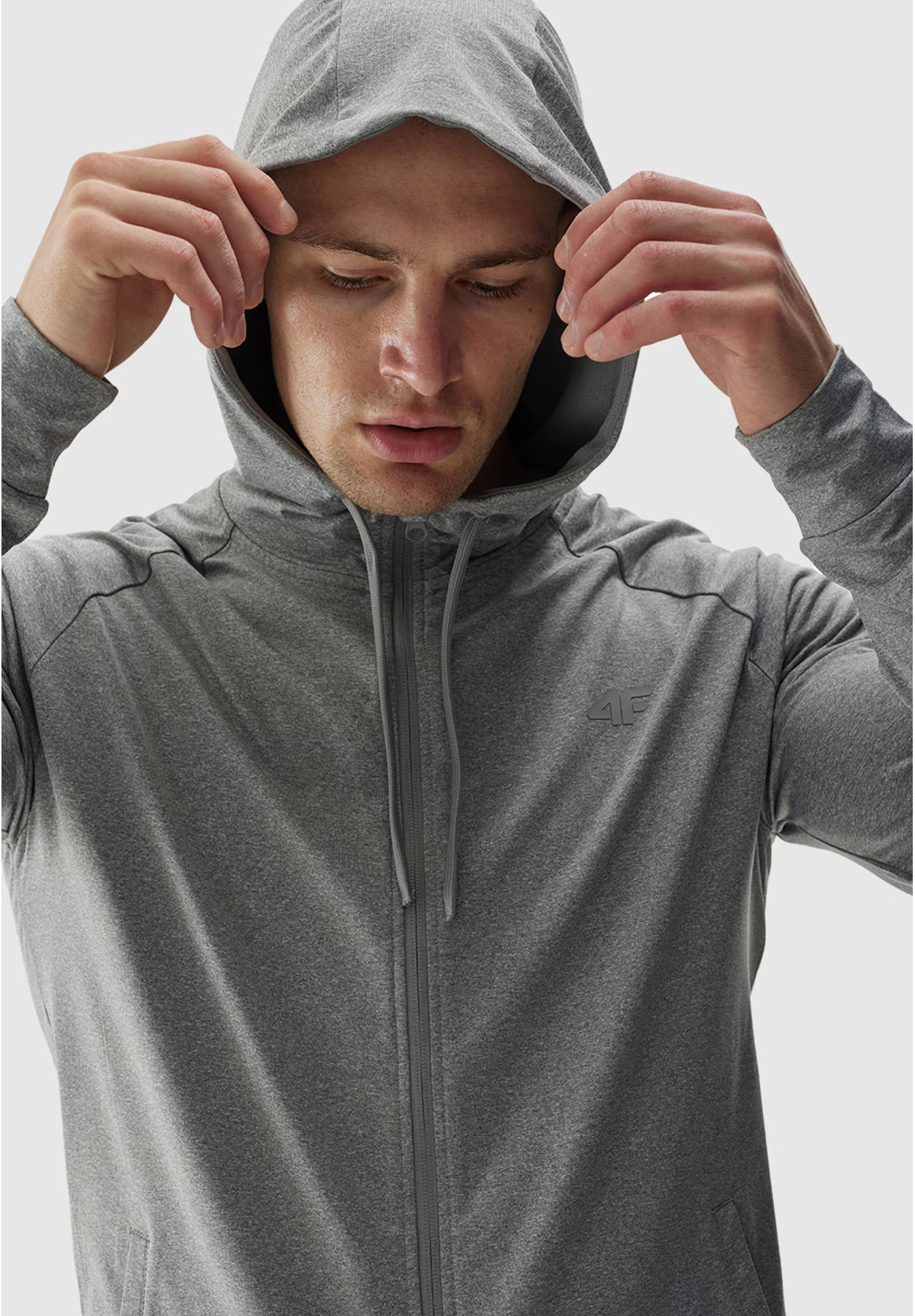 Bluza Męska 4F Szara Rozpinana Sportowa Treningowa 4FWAW24TFSWM403