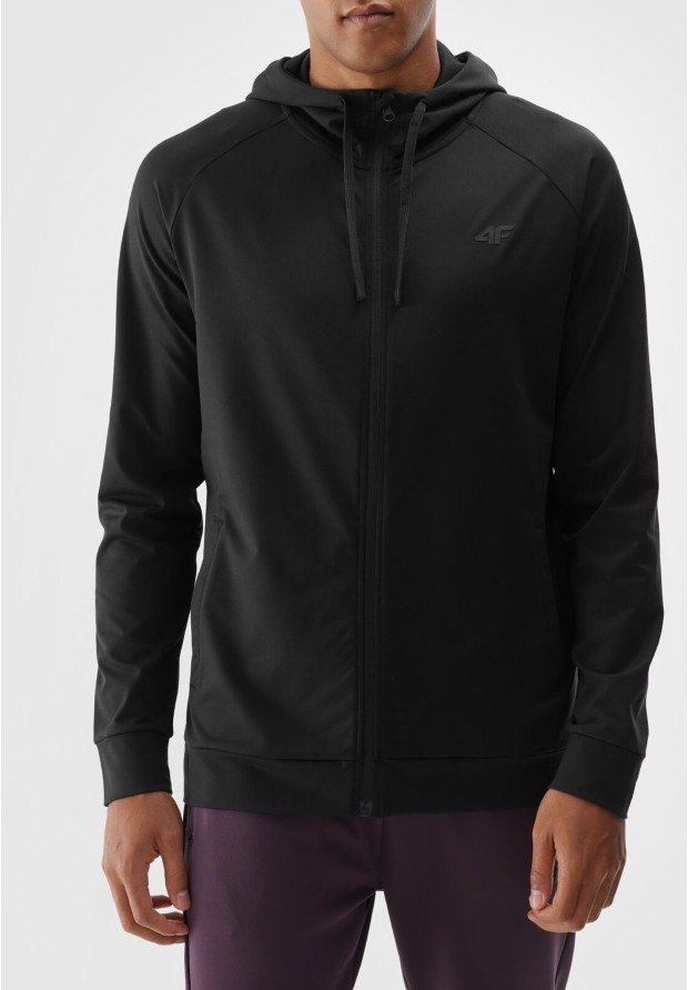 Bluza Męska 4F Czarna Rozpinana Sportowa Treningowa 4FWAW24TFSWM403