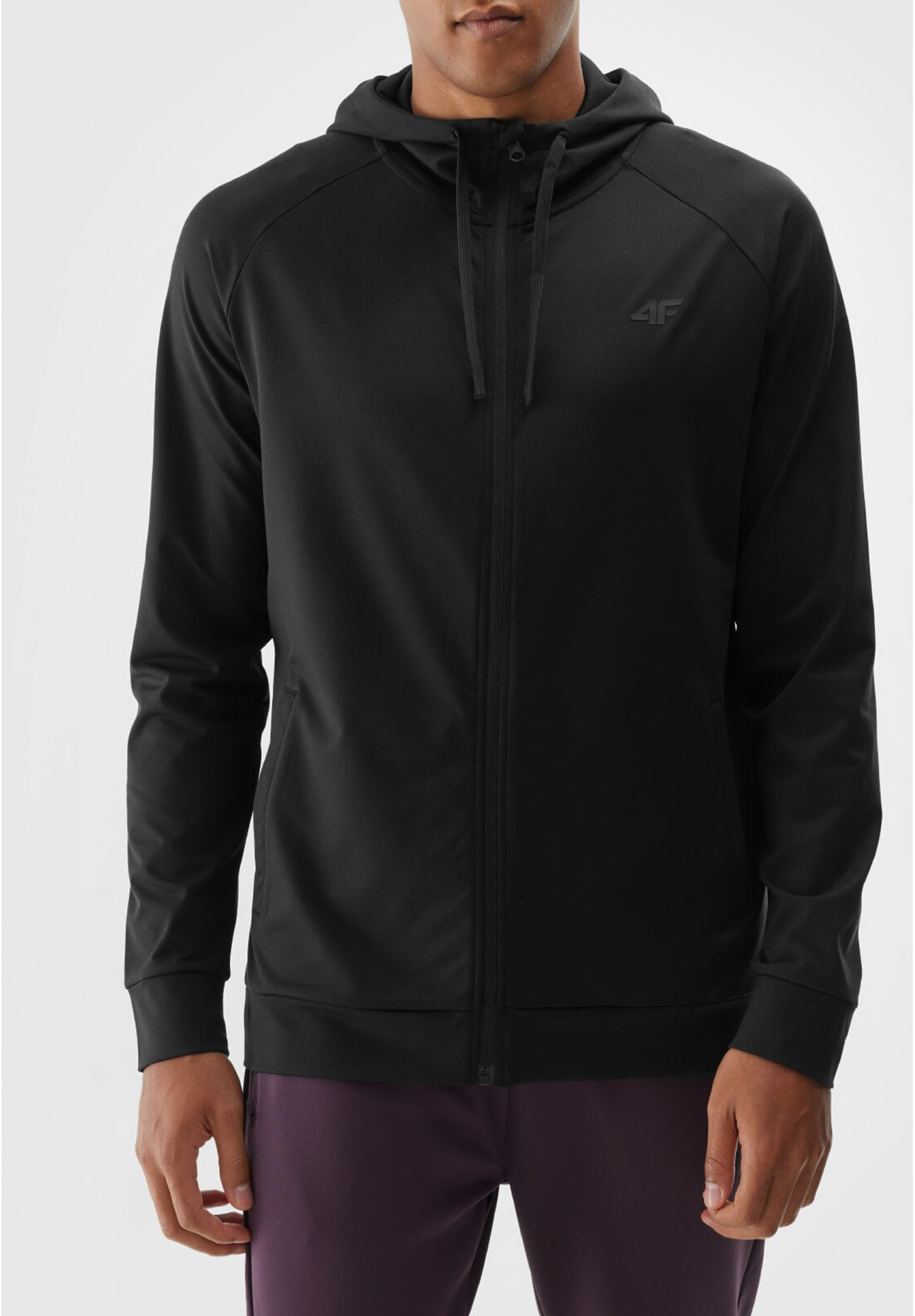 Bluza Męska 4F Czarna Rozpinana Sportowa Treningowa 4FWAW24TFSWM403