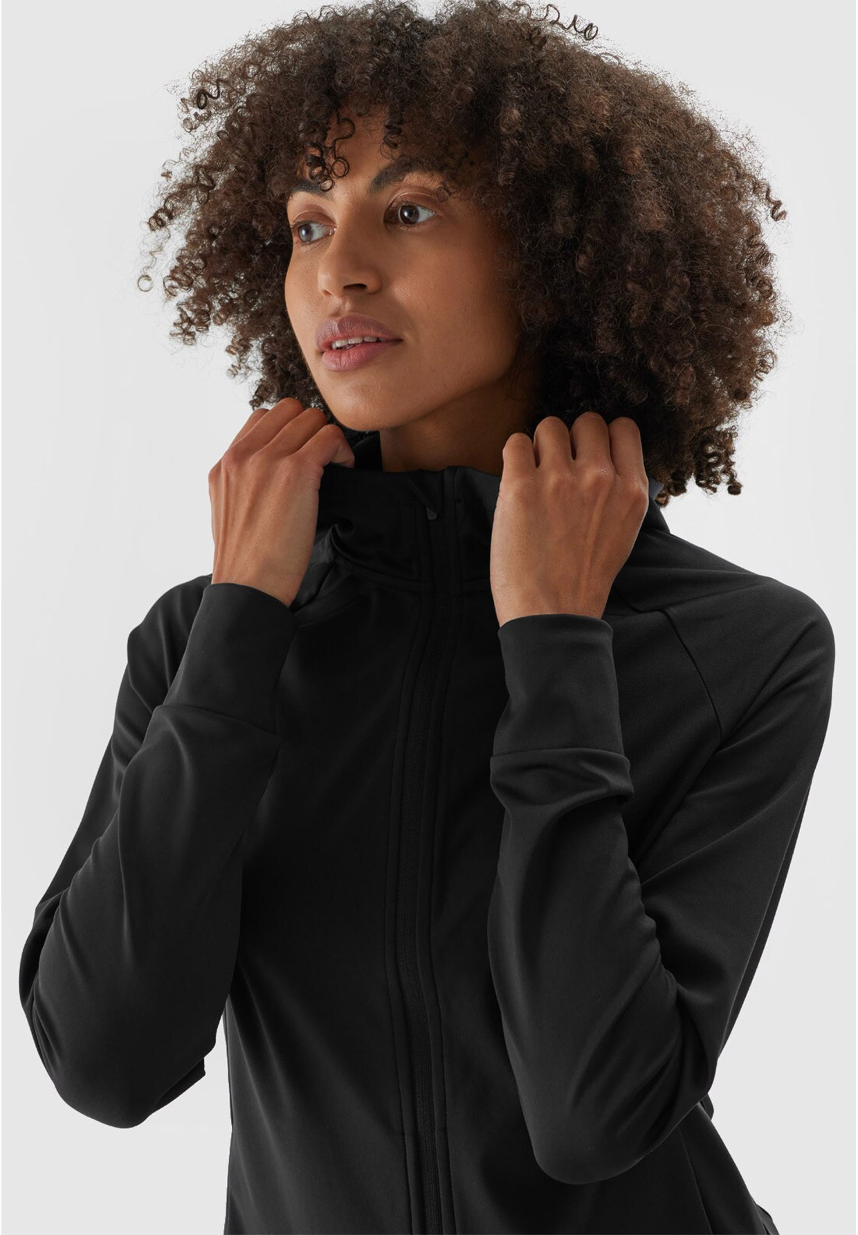 Bluza Damska 4F Treningowa Sportowa Rozpinana Czarna 4FWAW24TFSWF406