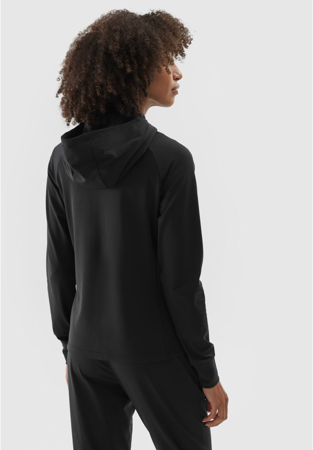 Bluza Damska 4F Treningowa Sportowa Rozpinana Czarna 4FWAW24TFSWF406