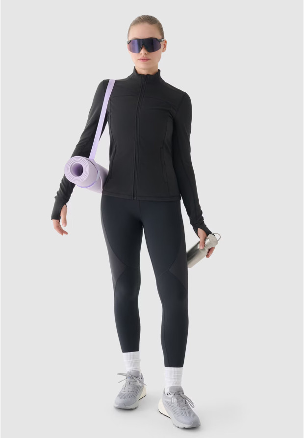 Bluza Damska 4F Treningowa Sportowa Rozpinana Szara 4FWAW24TFSWF391