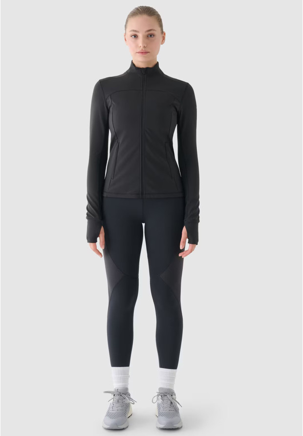 Bluza Damska 4F Treningowa Sportowa Rozpinana Szara 4FWAW24TFSWF391