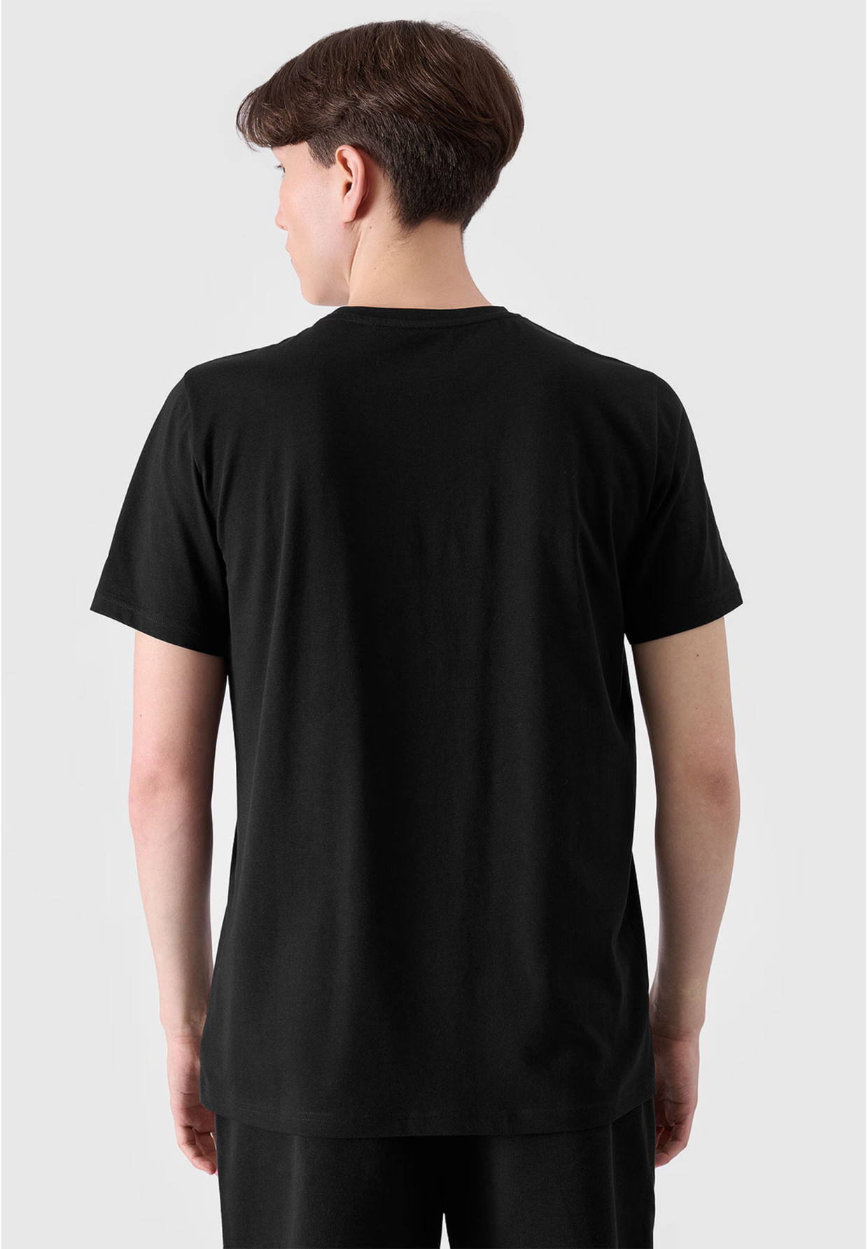 Koszulka Męska 4F T-shirt Czarny z nadrukiem 4FRSS24TTSHM2107