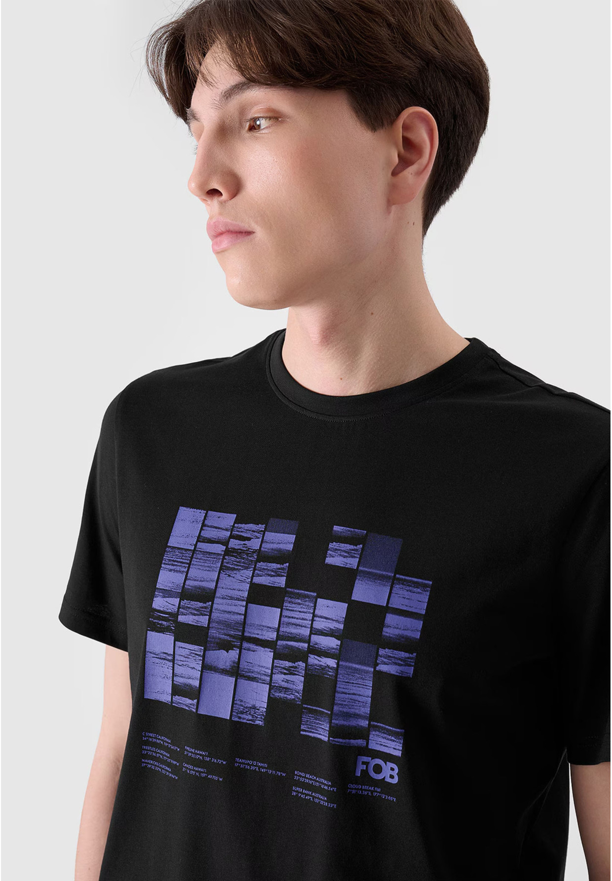 Koszulka Męska 4F T-shirt Czarny z nadrukiem 4FRSS24TTSHM2107