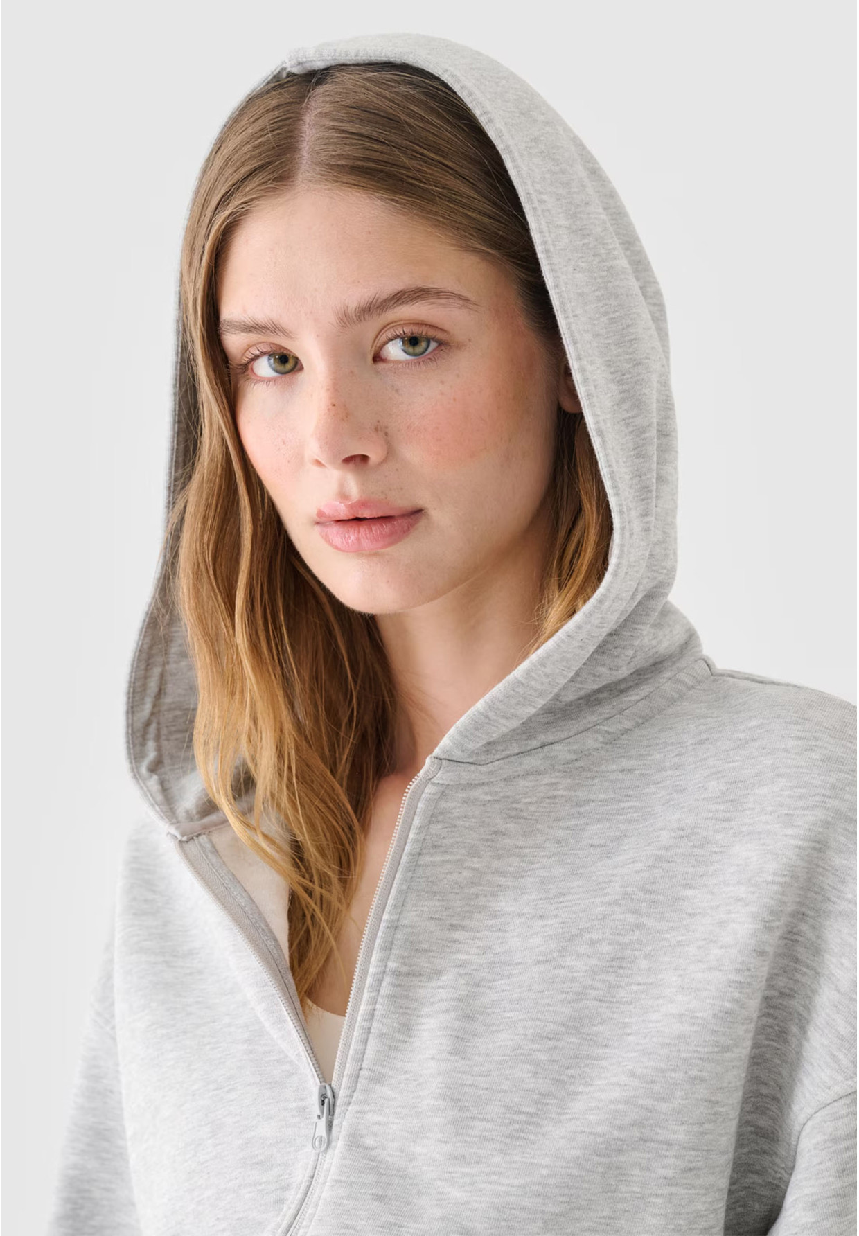 Bluza Damska 4F Dresowa Krótka Bawełniana Szara Rozpinana 4FRSS24TSWSF2033