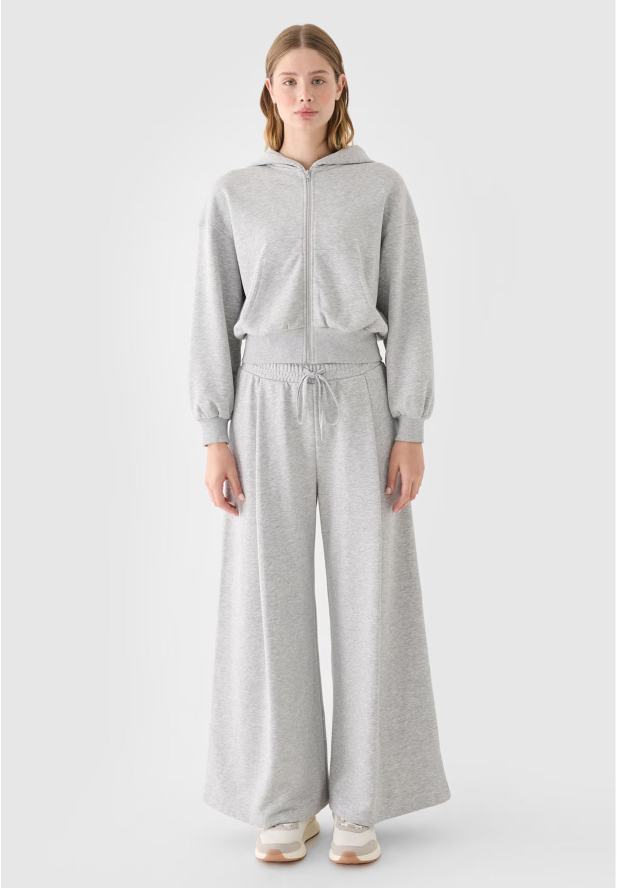Bluza Damska 4F Dresowa Krótka Bawełniana Szara Rozpinana 4FRSS24TSWSF2033