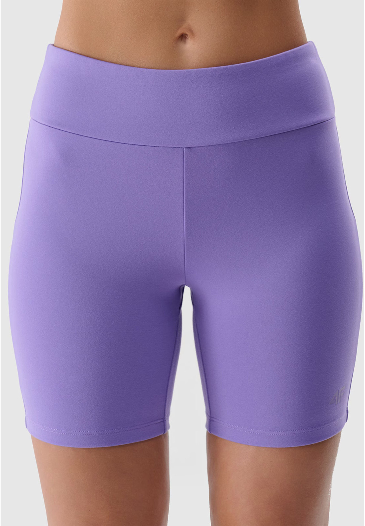 Legginsy Damskie Krótkie 4F Treningowe Fioletowe 4FRSS24TSTIF007