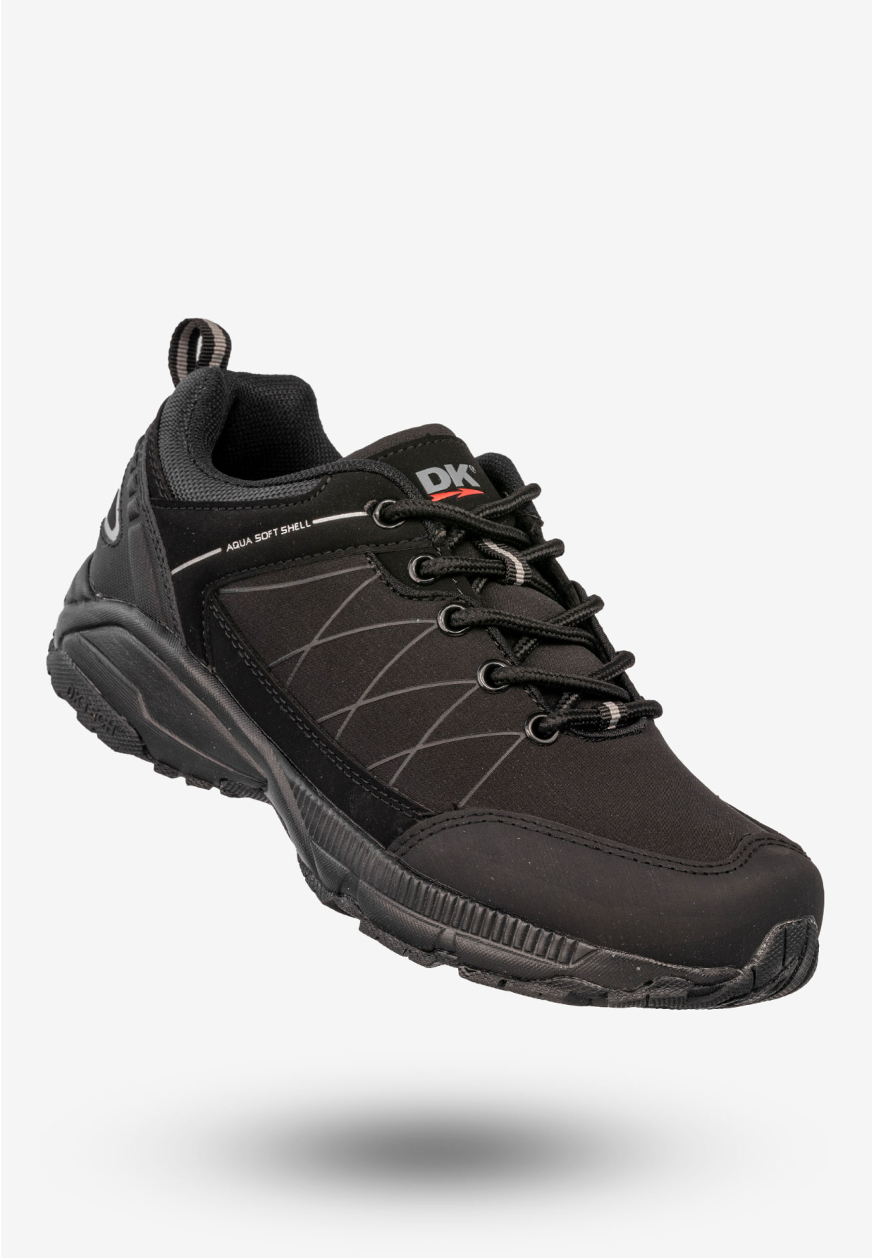 Sneakersy Damskie Młodzieżowe Buty Sportowe Aqua Soft Shell Czarne DK King