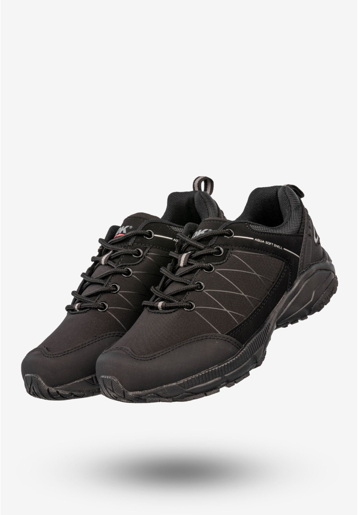 Sneakersy Damskie Młodzieżowe Buty Sportowe Aqua Soft Shell Czarne DK King