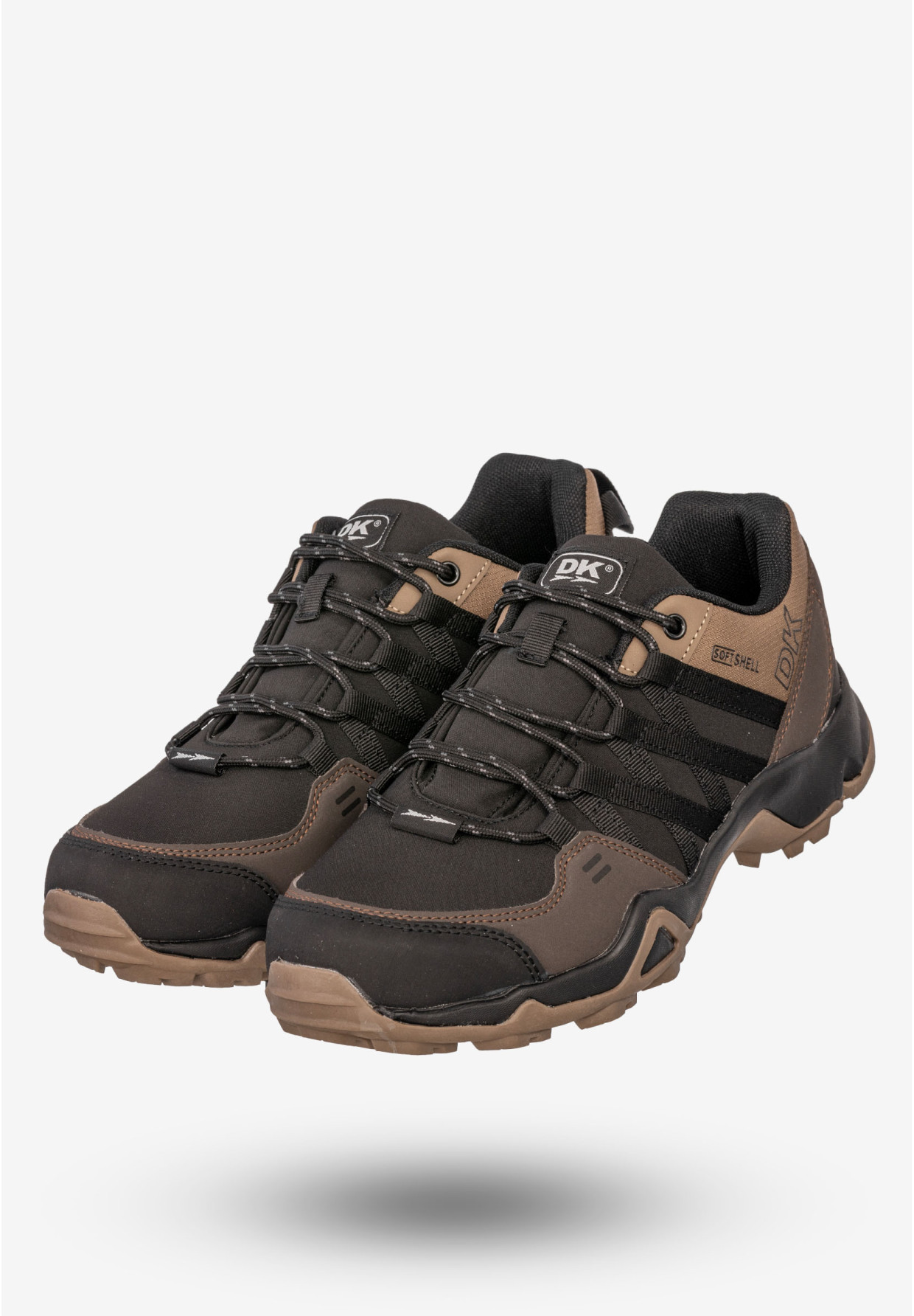 Sneakersy Męskie Buty Sportowe Trekkingowe Softshell Brązowe DK Swat