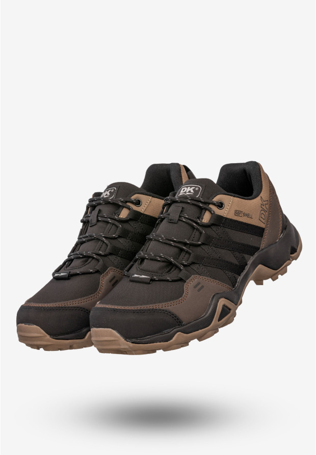 Sneakersy Męskie Buty Sportowe Trekkingowe Softshell Brązowe DK Swat