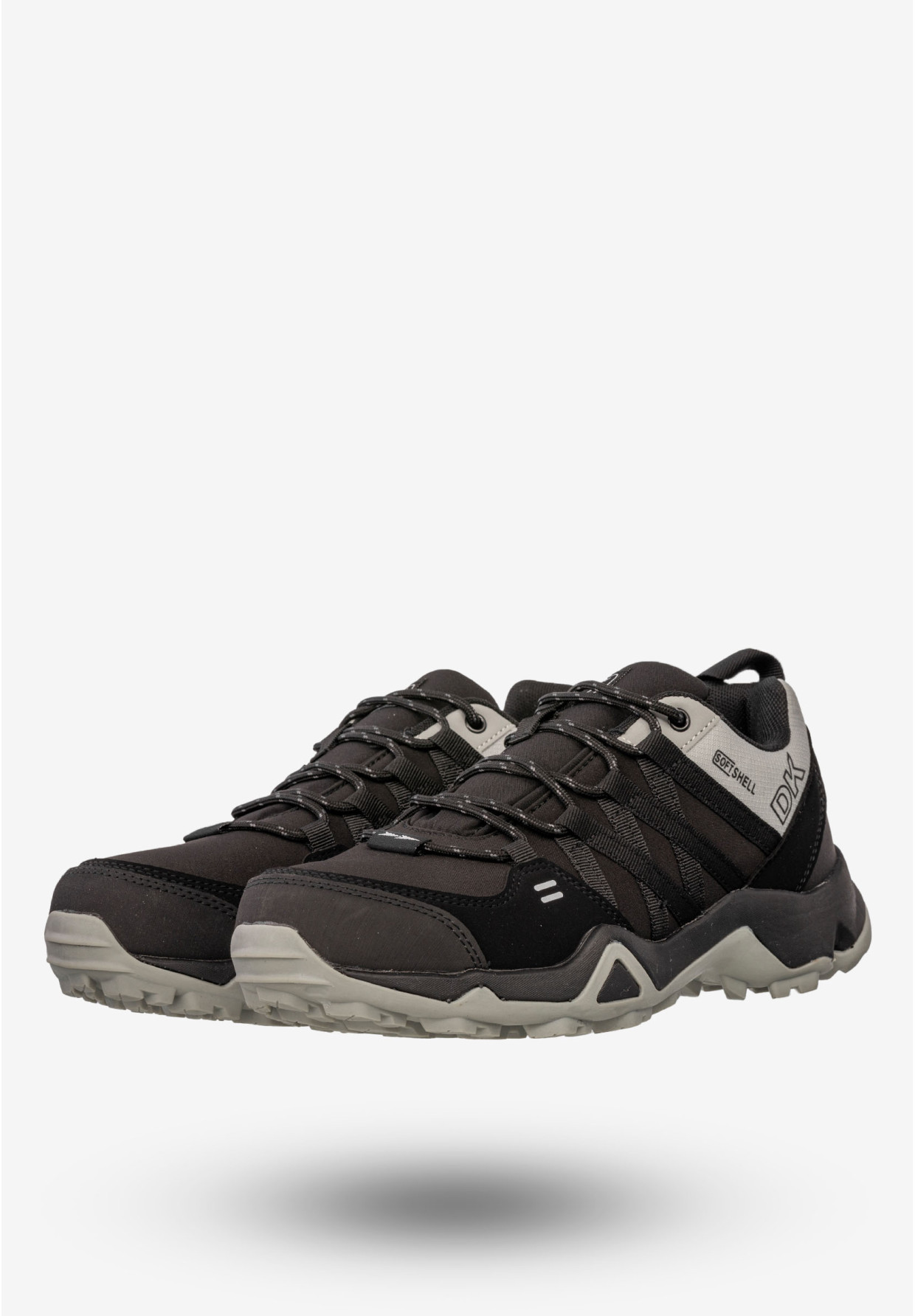 Sneakersy Męskie Buty Sportowe Trekkingowe Softshell Czarne DK Swat