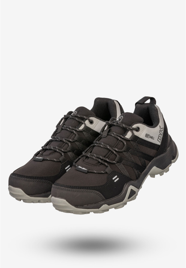 Sneakersy Męskie Buty Sportowe Trekkingowe Softshell Czarne DK Swat