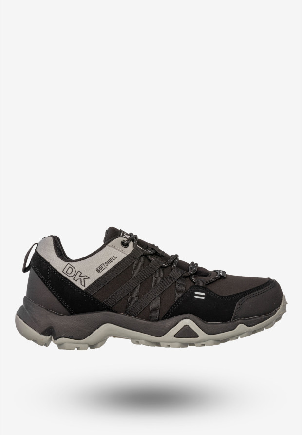 Sneakersy Męskie Buty Sportowe Trekkingowe Softshell Czarne DK Swat