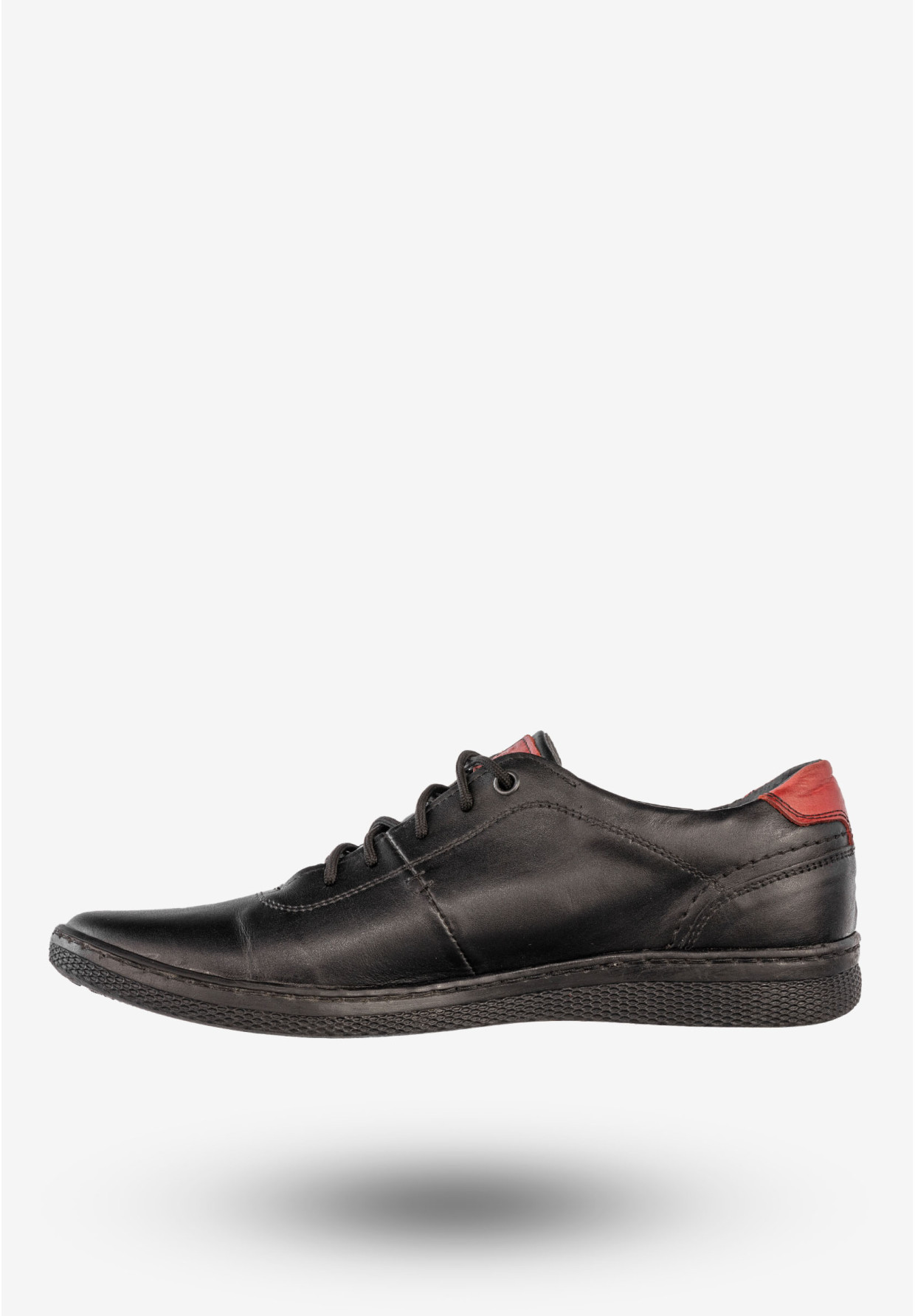 Półbuty Męskie Skórzane Buty Wizytowe Casual Czarne Fox