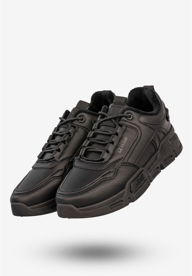 Sneakersy Męskie BIG STAR Buty Sportowe Półbuty Ocieplane Czarne OO174584