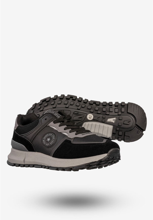 Sneakersy Męskie BIG STAR Buty Sportowe Półbuty Czarne SS174062