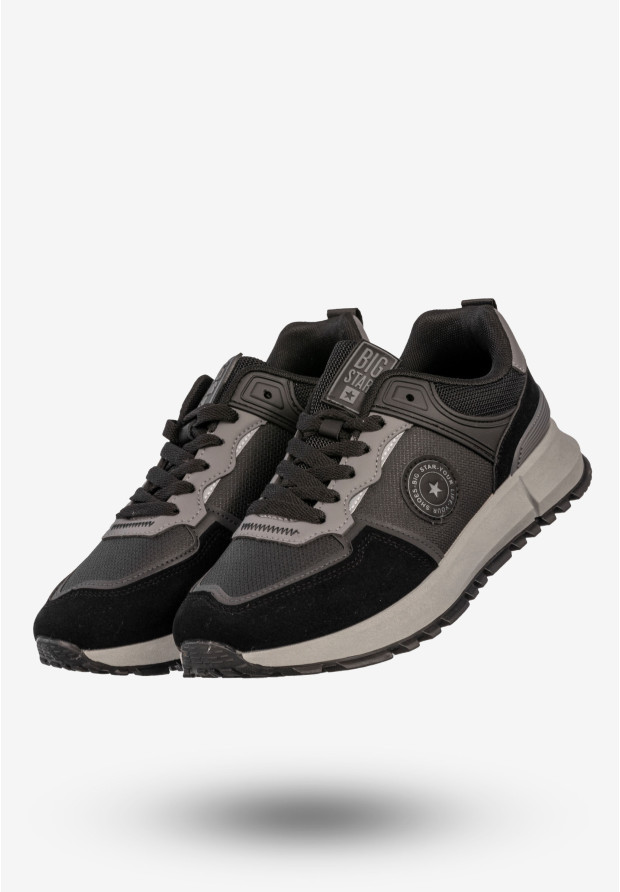 Sneakersy Męskie BIG STAR Buty Sportowe Półbuty Czarne SS174062