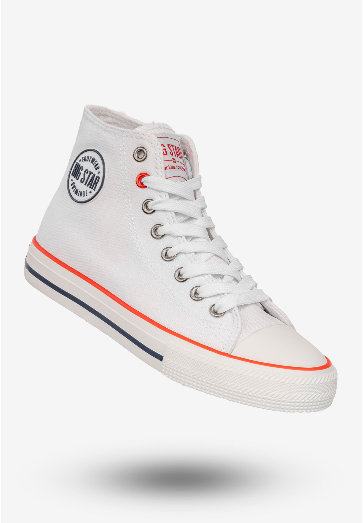 Trampki Damskie BIG STAR Buty Sportowe Wysokie Białe NN274660