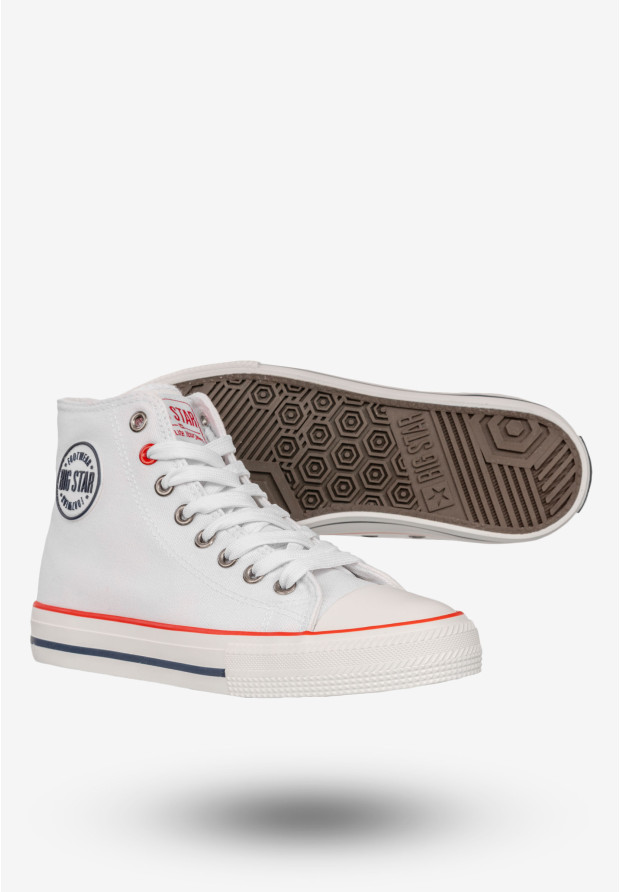 Trampki Damskie BIG STAR Buty Sportowe Wysokie Białe NN274660