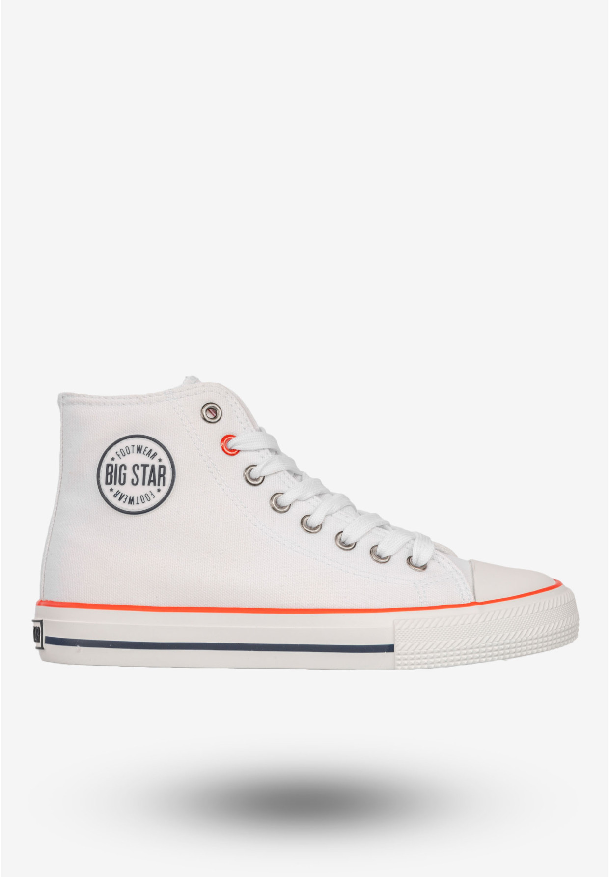 Trampki Damskie BIG STAR Buty Sportowe Wysokie Białe NN274660