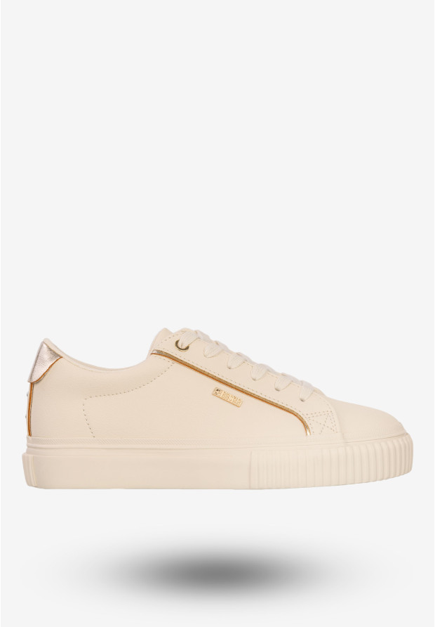 Sneakersy Damskie BIG STAR Buty Sportowe Półbuty Beżowe SS274027
