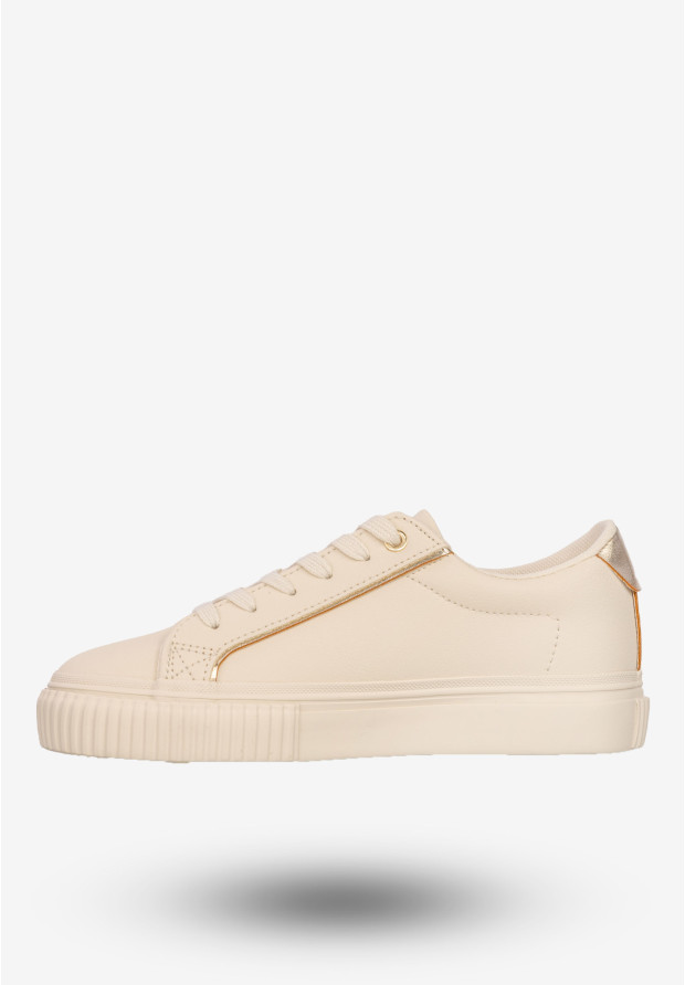 Sneakersy Damskie BIG STAR Buty Sportowe Półbuty Beżowe SS274027