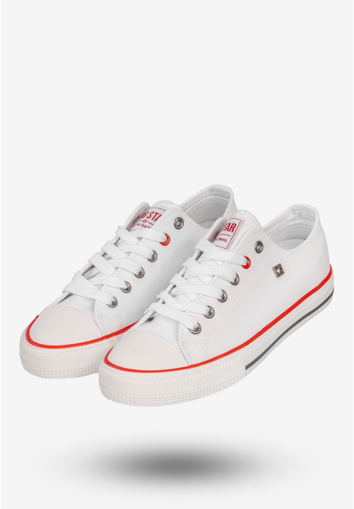 Trampki Damskie BIG STAR Buty Sportowe Niskie Białe NN274656