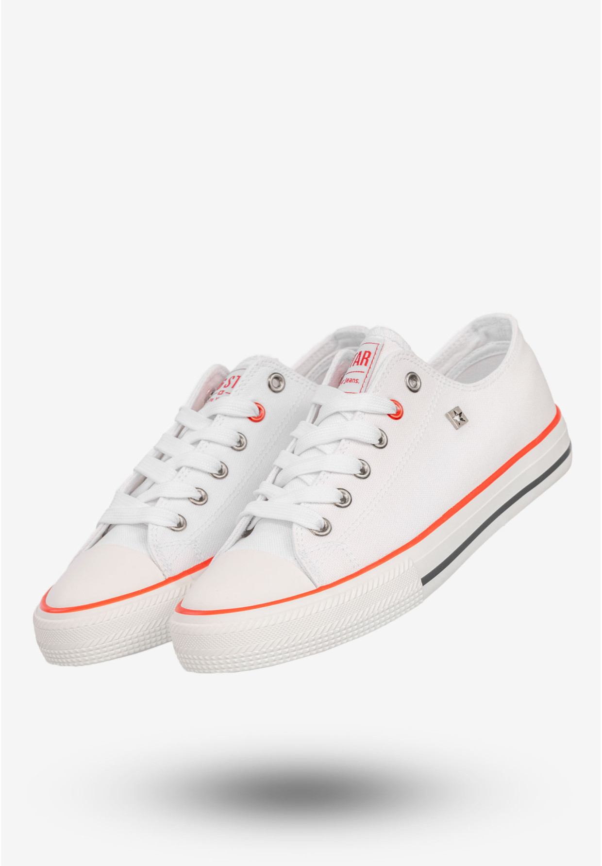 Trampki Damskie BIG STAR Buty Sportowe Niskie Białe NN274656