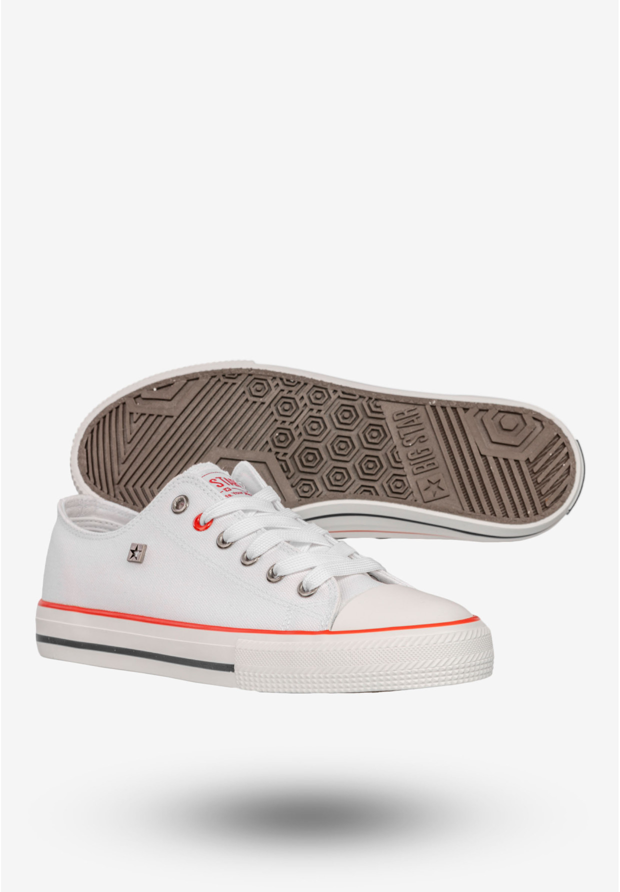 Trampki Damskie BIG STAR Buty Sportowe Niskie Białe NN274656