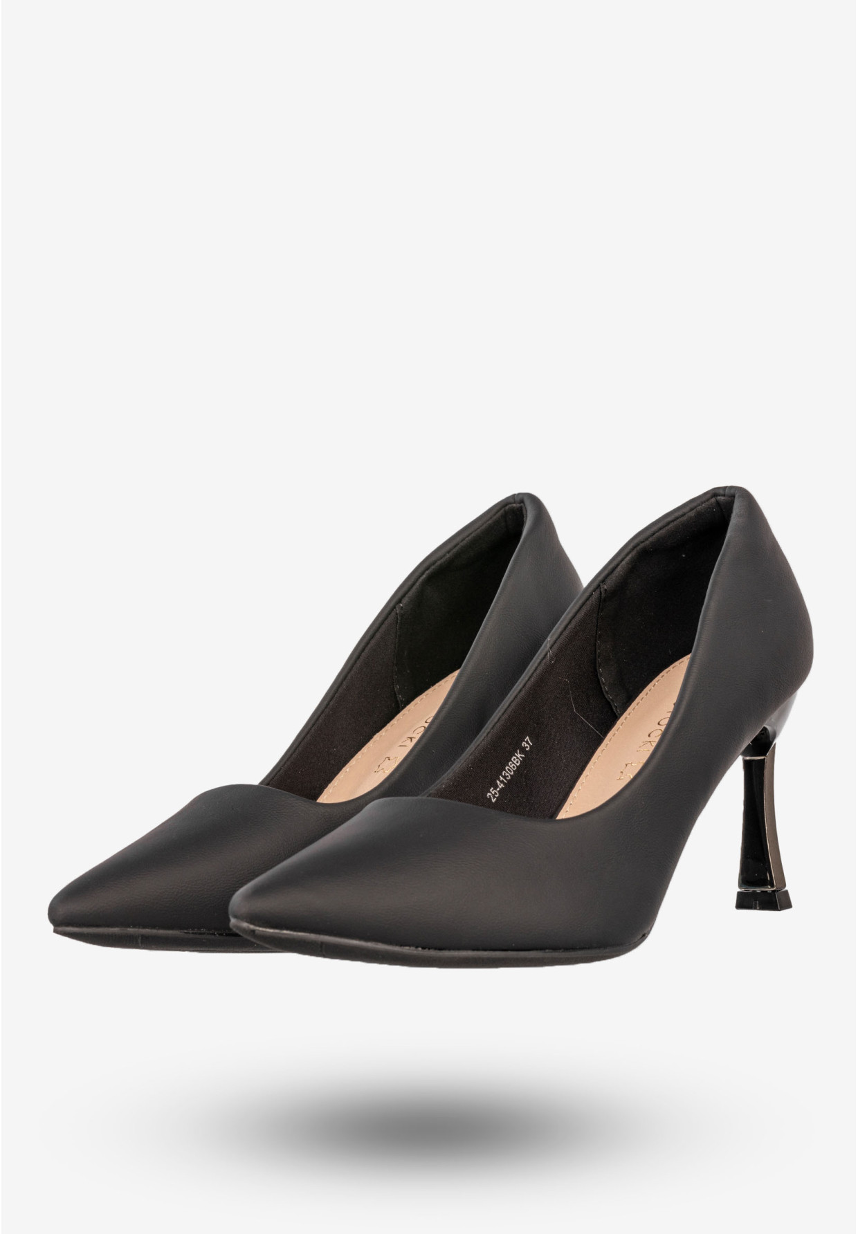 Szpilki Damskie Ekoskóra Buty Na Obcasie Eleganckie Czarne Potocki