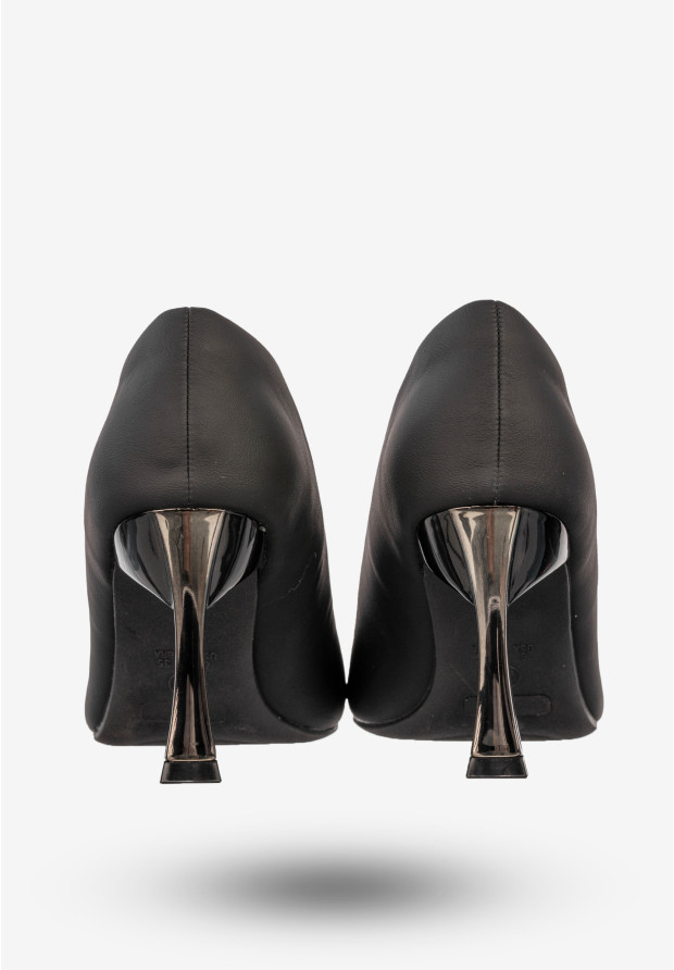Szpilki Damskie Ekoskóra Buty Na Obcasie Eleganckie Czarne Potocki