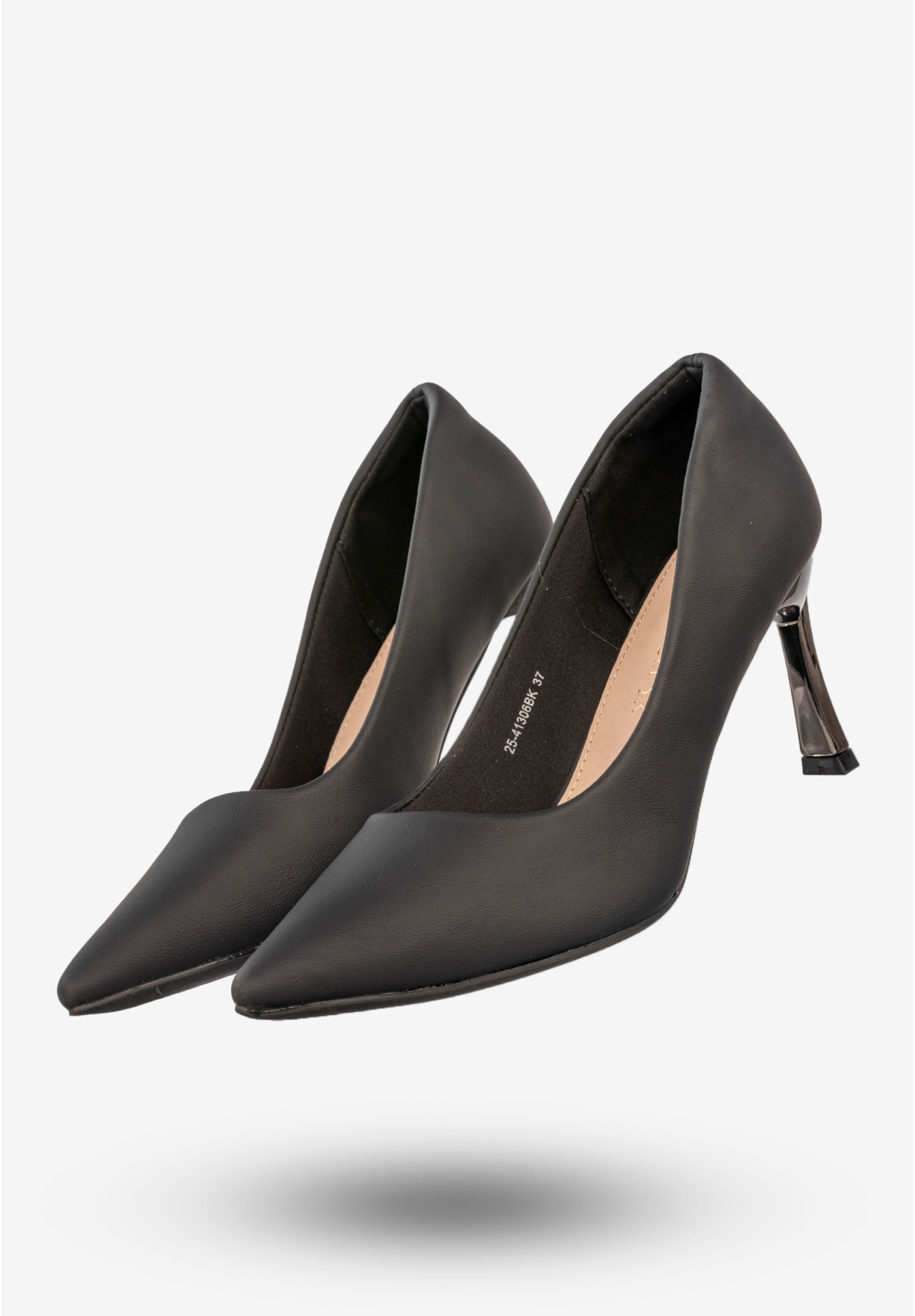 Szpilki Damskie Ekoskóra Buty Na Obcasie Eleganckie Czarne Potocki