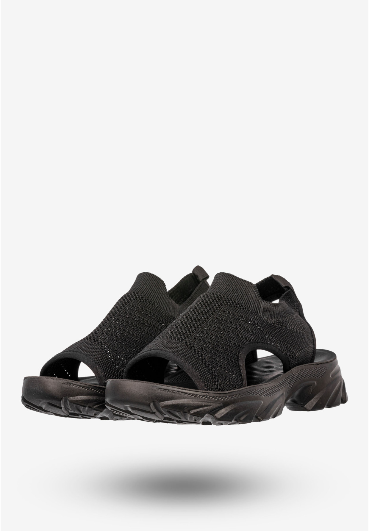 Sandały Damskie Buty Letnie Lekkie Wsuwane Czarne Potocki