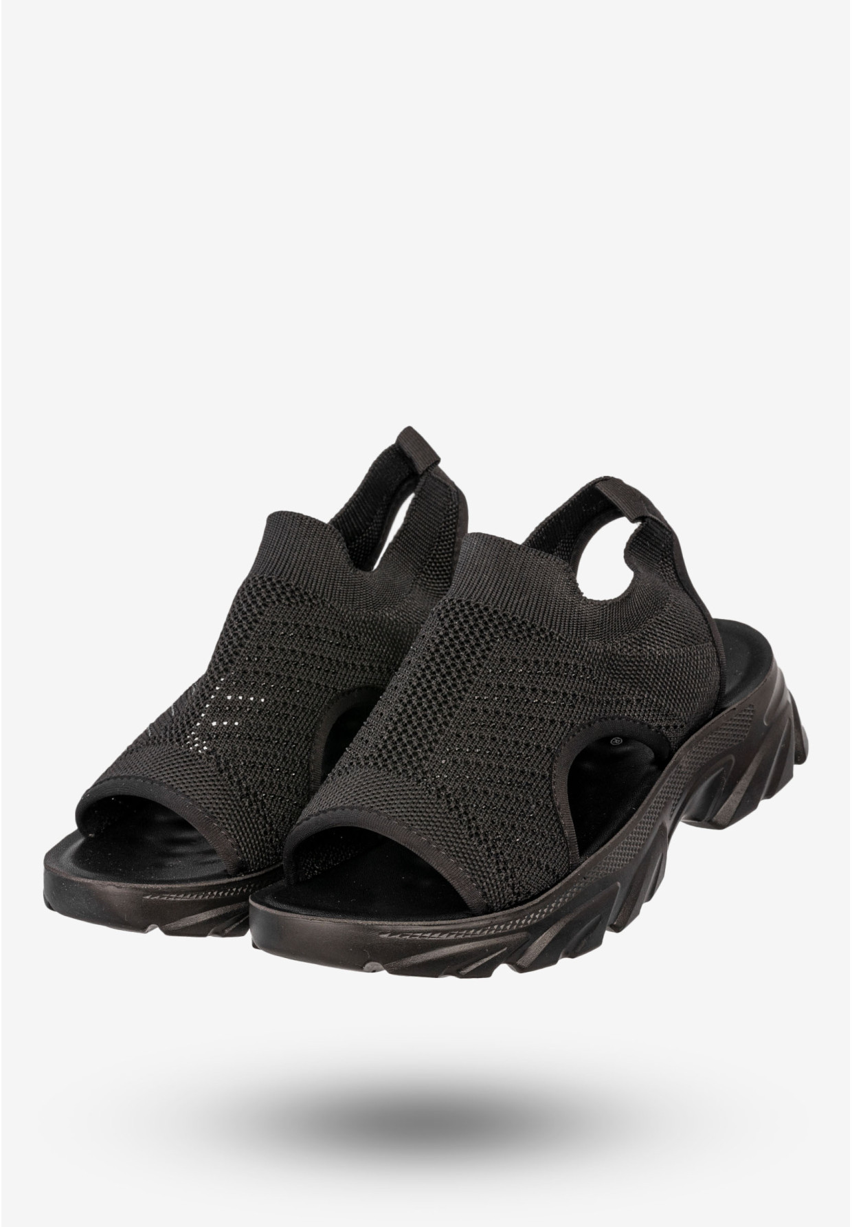 Sandały Damskie Buty Letnie Lekkie Wsuwane Czarne Potocki