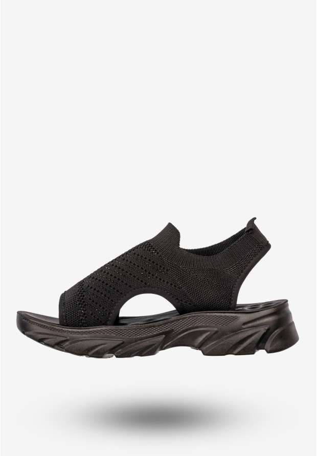 Sandały Damskie Buty Letnie Lekkie Wsuwane Czarne Potocki