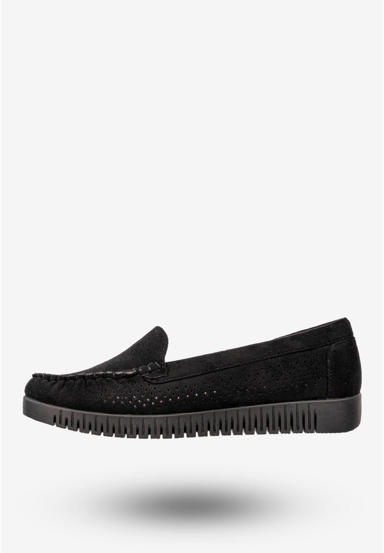 Mokasyny Damskie Buty Niskie Loafersy Półbuty Czarne Potocki