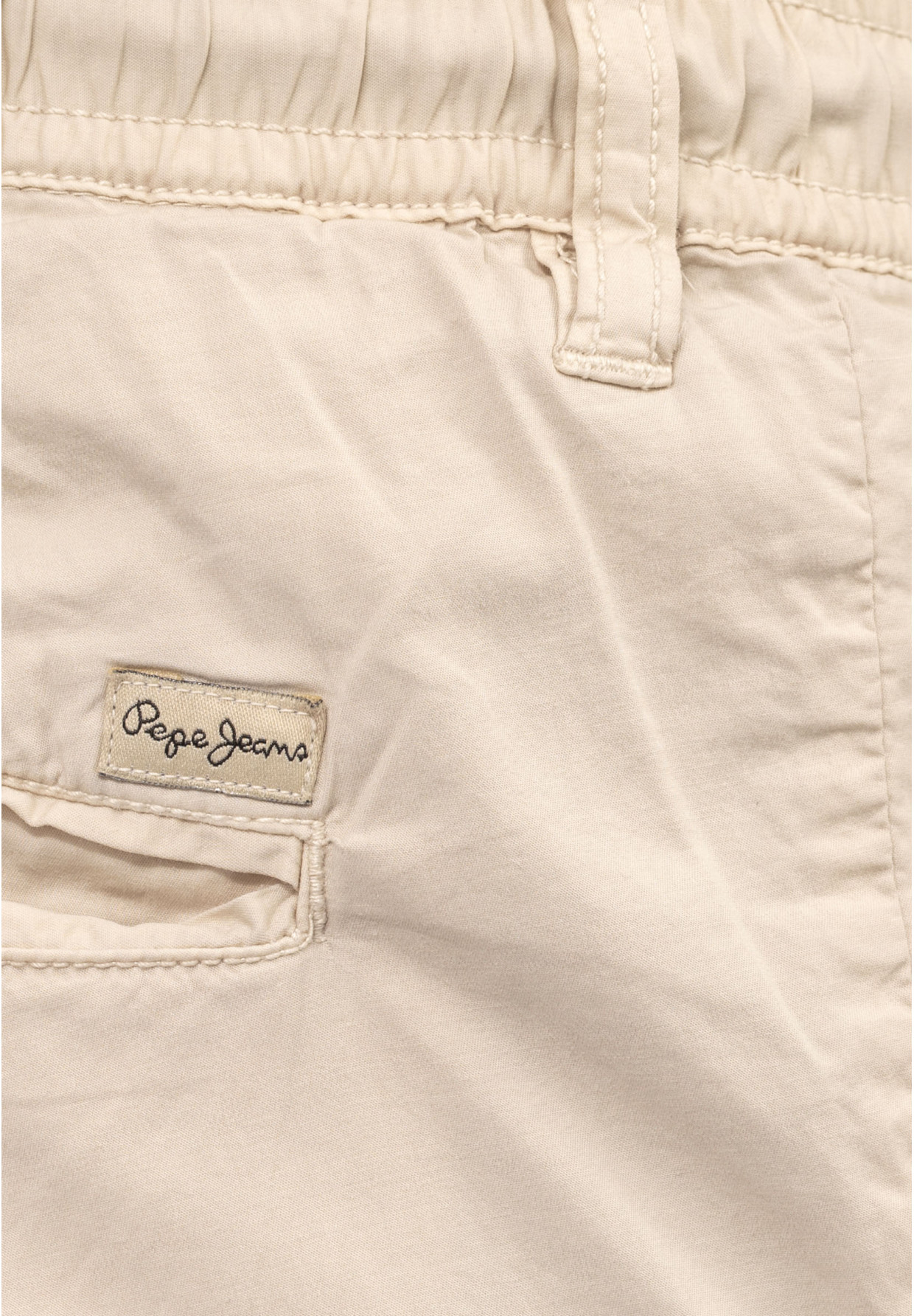 Spodnie Męskie Pepe Jeans Relaxed Proste Cienkie Bawełniane Beżowe