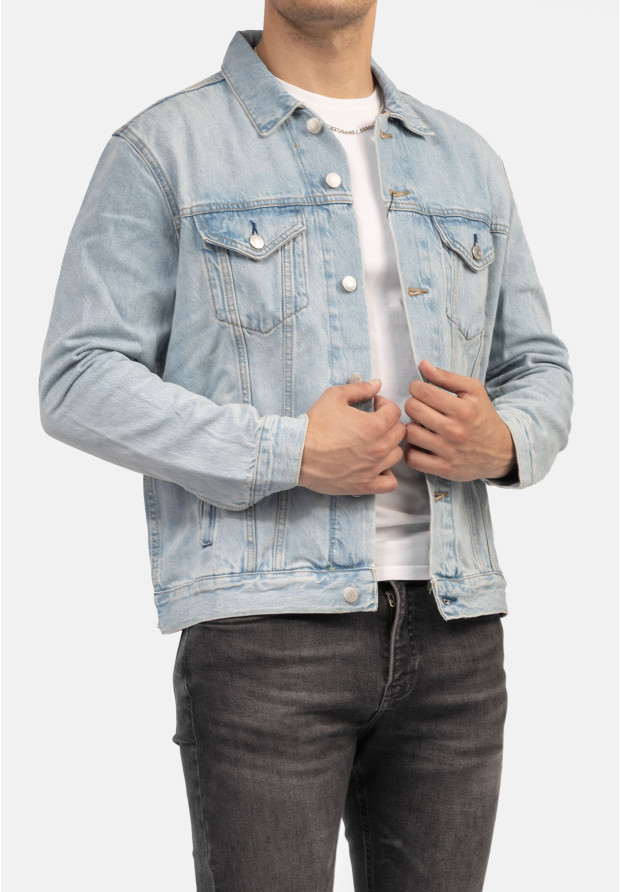 Katana Męska ZARA Kurtka Jeansowa Przejściowa Bawełniana Niebieska 1538/480/406