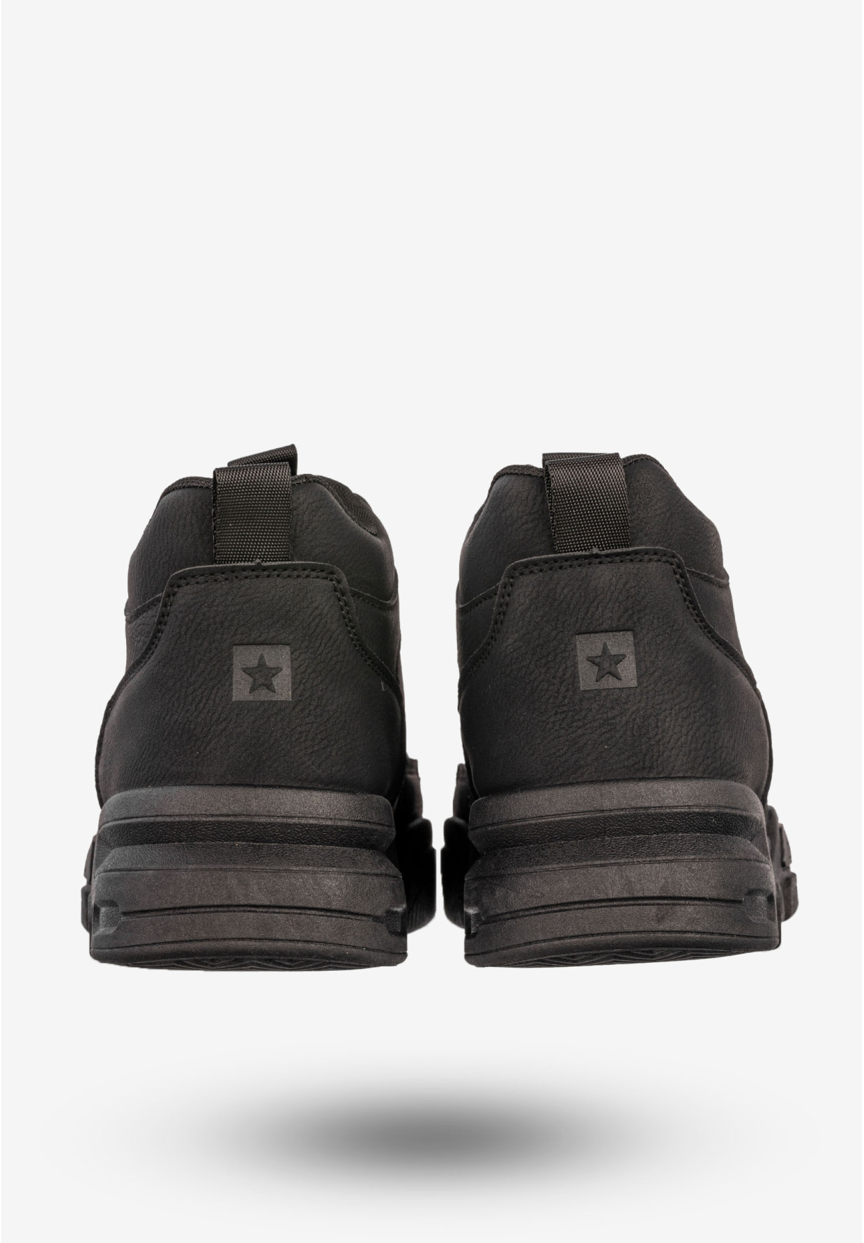Sneakersy Męskie BIG STAR Buty Sportowe Wysokie Jesień Zima Czarne SS174282