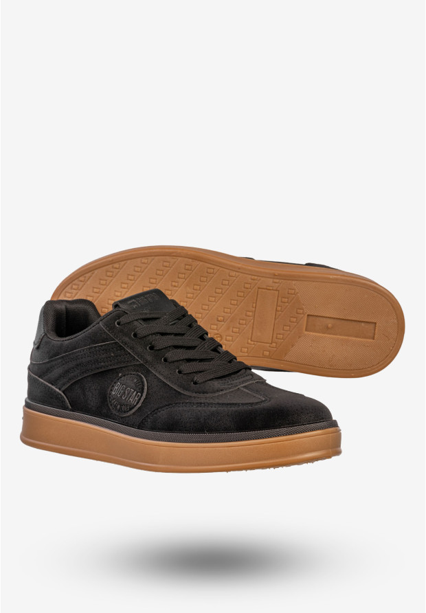 Sneakersy Męskie BIG STAR Buty Sportowe Miejskie Półbuty Czarne SS174019