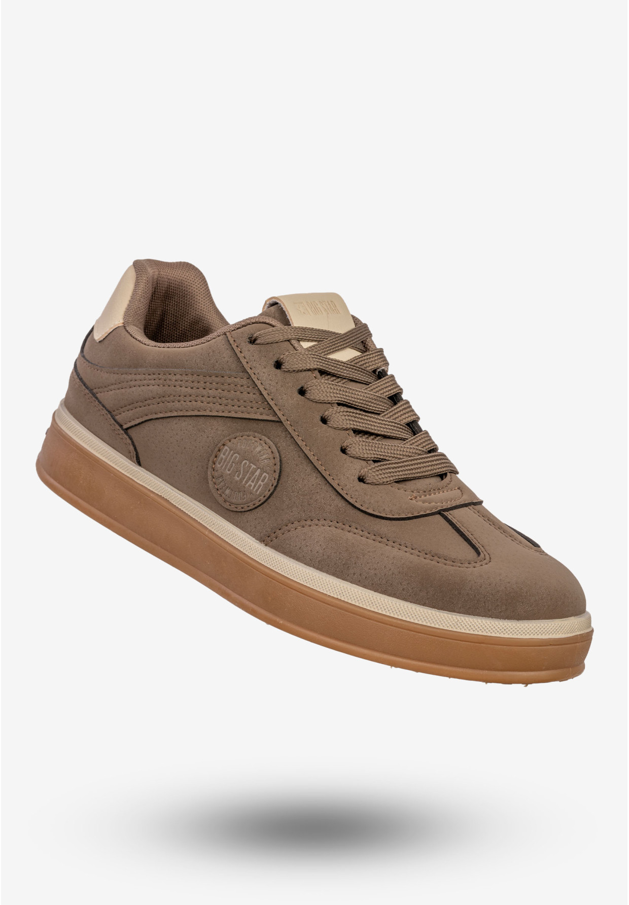 Sneakersy Męskie BIG STAR Buty Sportowe Miejskie Półbuty Jasny Brąz SS174020