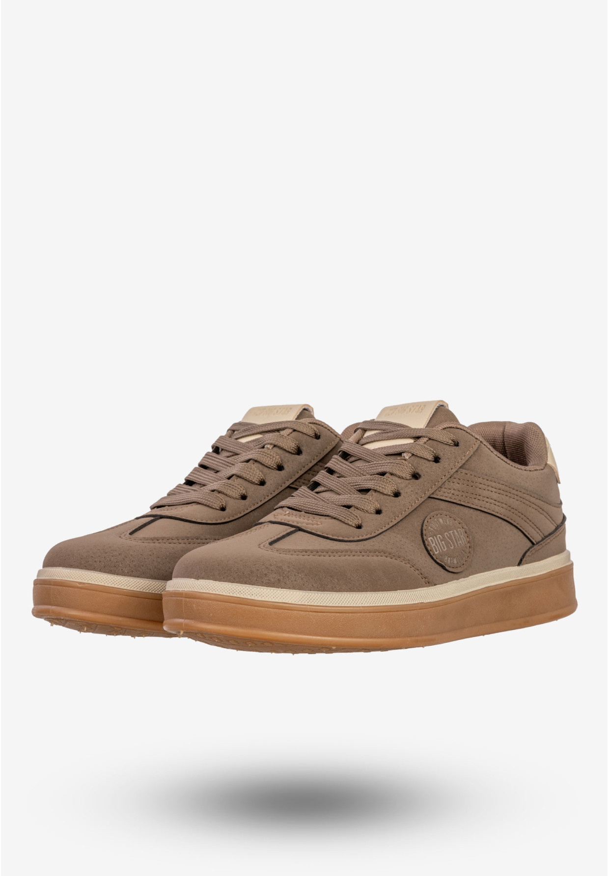 Sneakersy Męskie BIG STAR Buty Sportowe Miejskie Półbuty Jasny Brąz SS174020