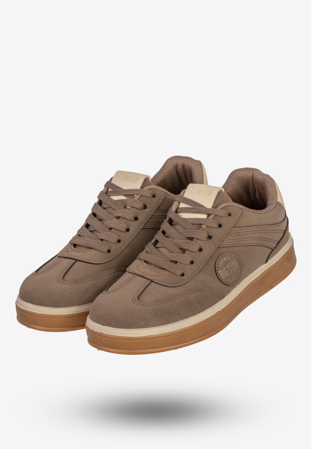 Sneakersy Męskie BIG STAR Buty Sportowe Miejskie Półbuty Jasny Brąz SS174020
