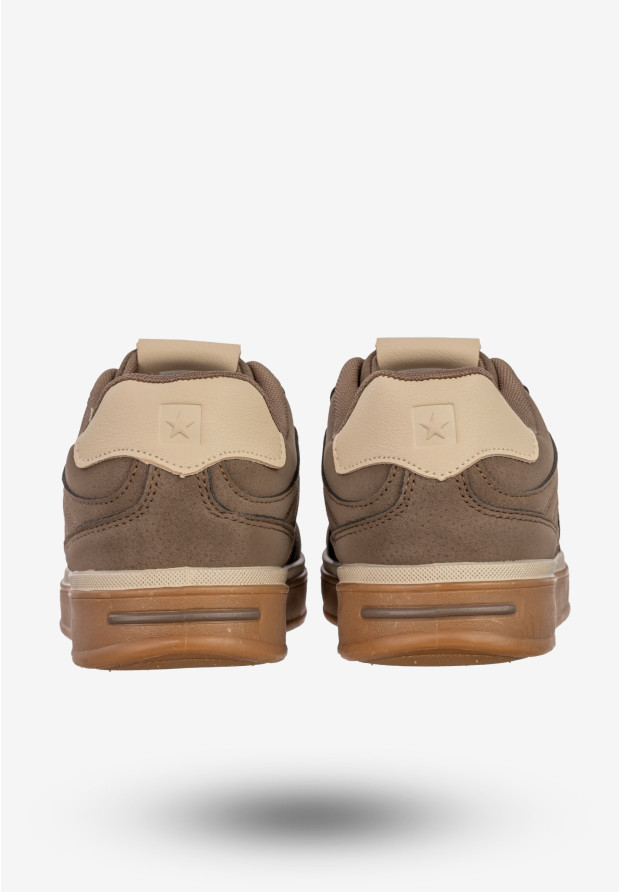 Sneakersy Męskie BIG STAR Buty Sportowe Miejskie Półbuty Jasny Brąz SS174020